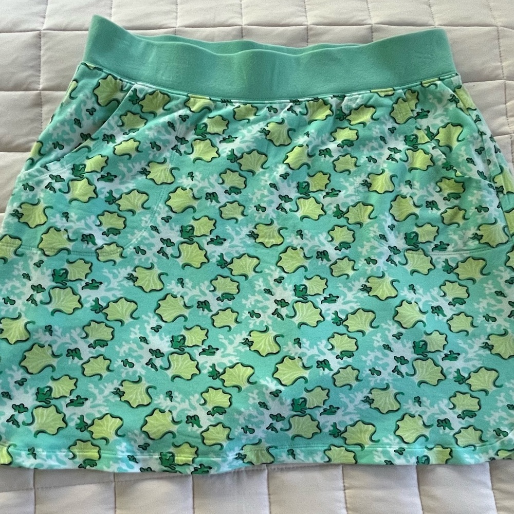 Crown & Ivy Skort Blue Green Tennis Golf Pickleball Cotton Spandex Size 1X